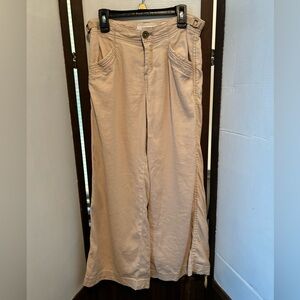 Hei Hei Anthropology Cropped Wide Leg Pants - Khaki - Size 8